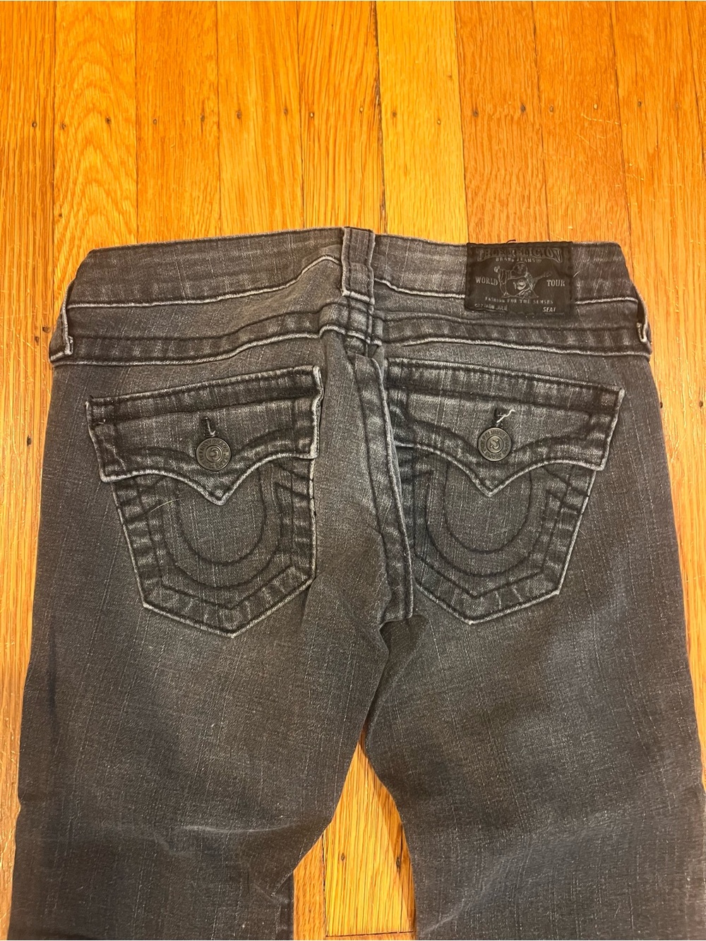 Vintage True Religion Julie’s Black Low Rise Skinny Jeans Distressed